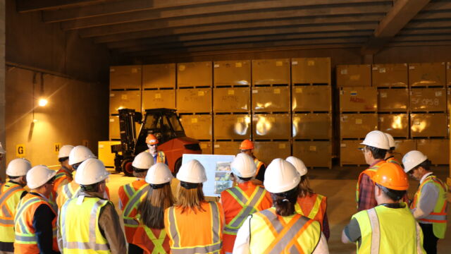Environmental Stewardship Council visits interim storage of low level waste destined for NSDF if project is approved and waste meets the Waste Acceptance Criteria. June 2019. The Environmental Stewardship Council visits the interim storage of low level waste destined for NSDF if the project is approved.